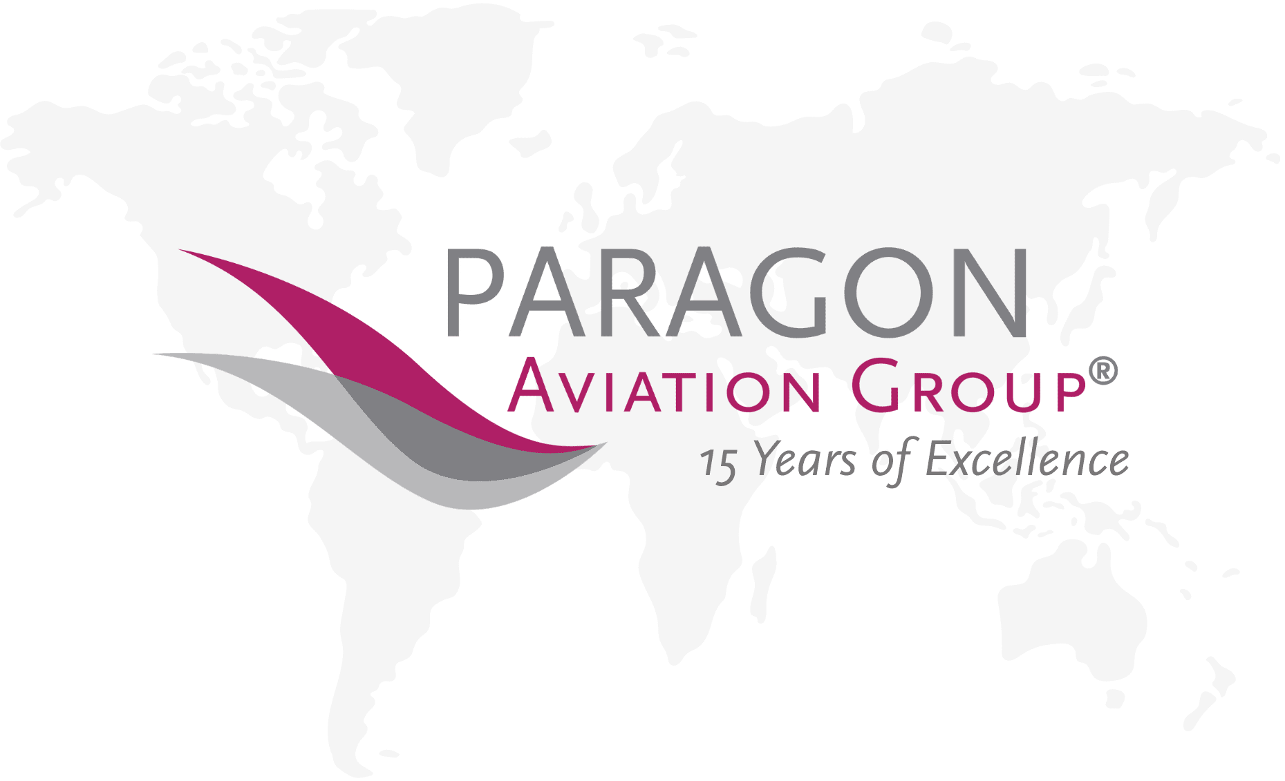 15 years logo with map