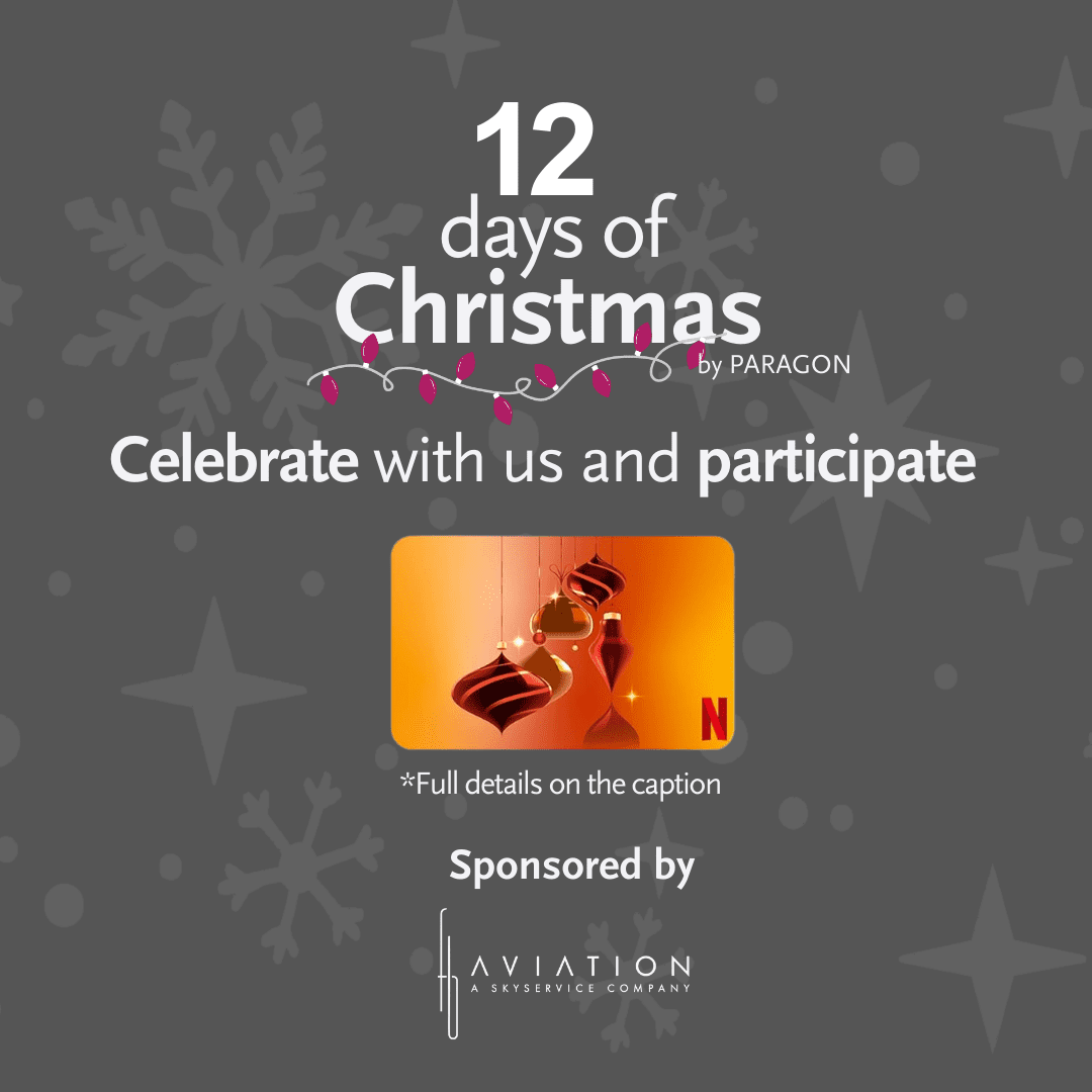 Available gift card on: December 11th, 2025. This holiday season, follow Fontainebleau Aviation and Paragon Aviation Group on LinkedIn, X, Facebook, or Instagram and comment your favorite aviation holiday memory for a chance to win a NETFLIX eGift card! The winner will be announced on December 12th.
